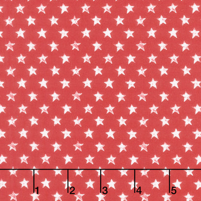 Old Glory - Star Spangled Red Yardage