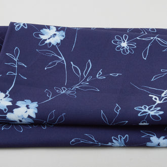 Flora Bella - Shadow Flowers Indigo 2 Yard Cut