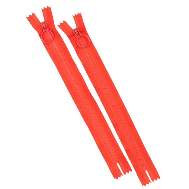 9" Hoop Pull Zippers - Red Primary Image