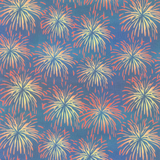 Welcome Home Fireworks - Blue Ocean Yardage