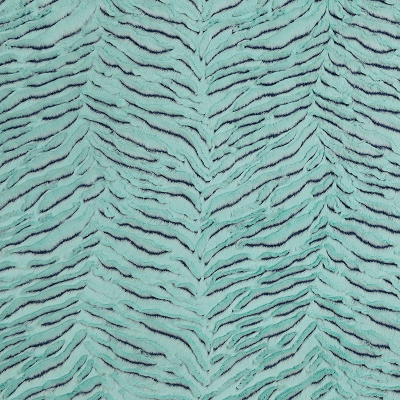 Luxe Cuddle® - Frosted Zebra Saltwater Yardage Primary Image