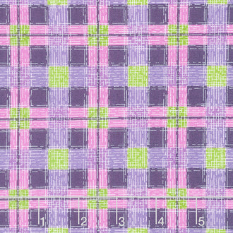 Pansy's Posies - Plaids Amethyst Yardage