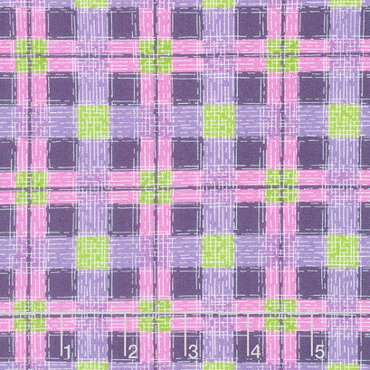 Pansy's Posies - Plaids Amethyst Yardage
