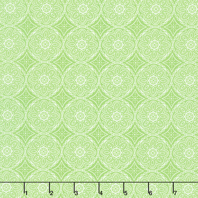 Gingham Cottage - Medallion Green Yardage