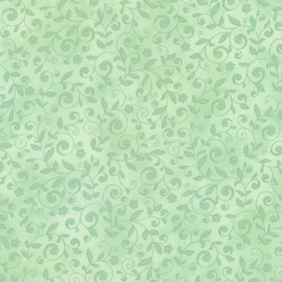 Spring Awakening - Scroll Green Yardage