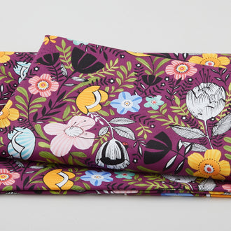 Here Kitty Kitty - Joy Purple 2 Yard Cut