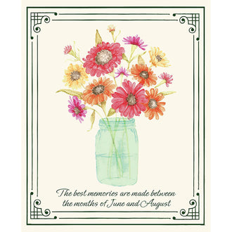 Adel in Summer - Jar Flowers Cream Panel