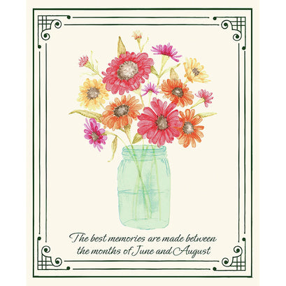 Adel in Summer - Jar Flowers Cream Panel