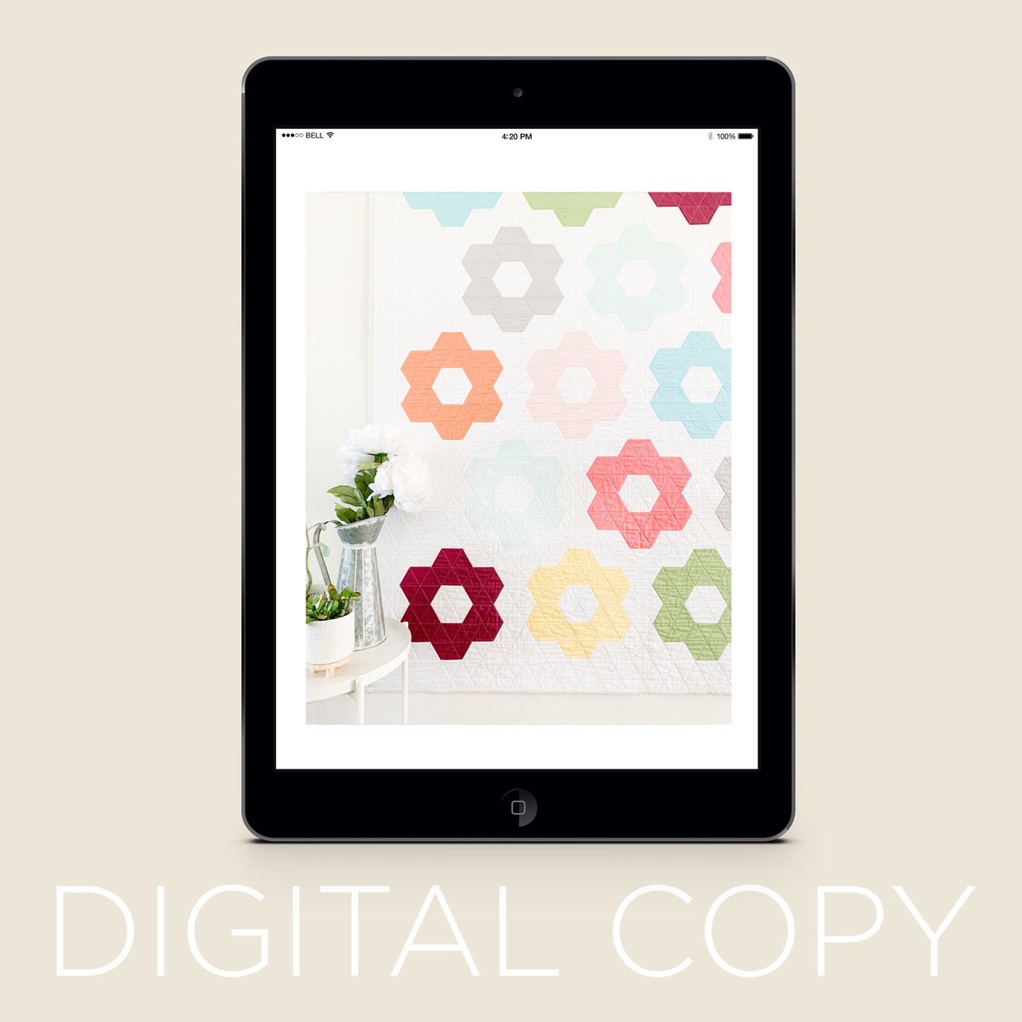 Digital Download - Hexie Blooms Quilt Pattern Primary Image