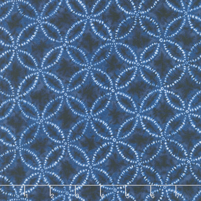 Shibori Blues - Geometric Navy Yardage