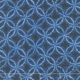 Shibori Blues - Geometric Navy Yardage Primary Image