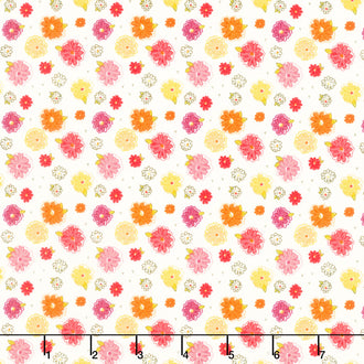 Adel in Summer - Zinnias Cream Yardage