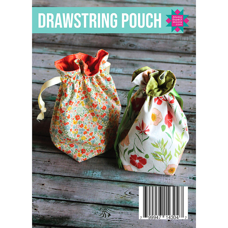 Drawstring Pouch Postcard Pattern Primary Image