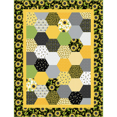 Missouri Star Bee Happy Easy Half-Hexagon Quilt Kit