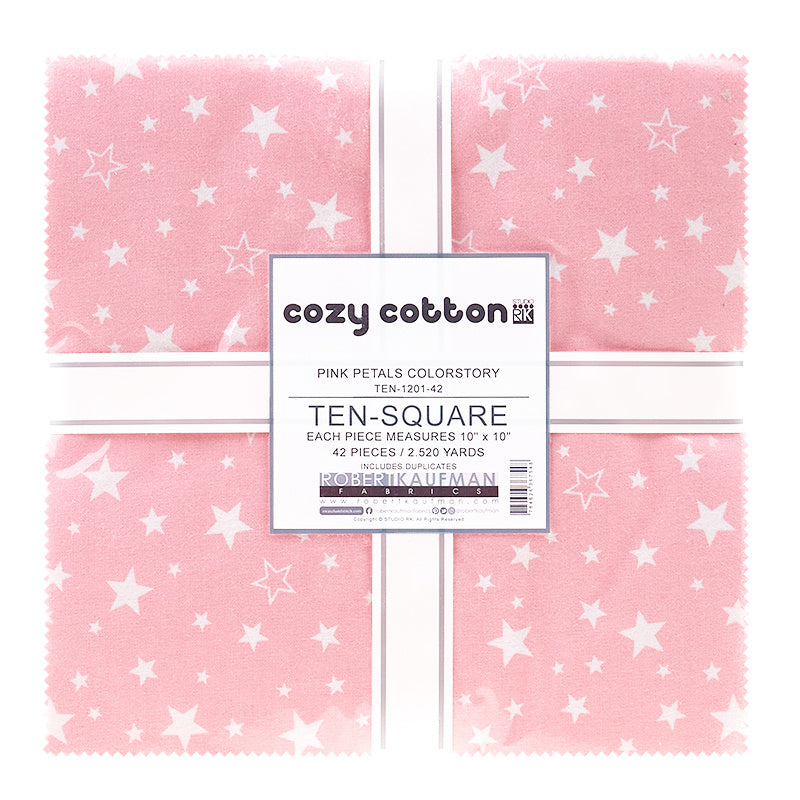 Cozy Cotton Flannels - Pink Petals ColorstoryTen Squares Alternative View #1