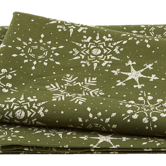 Snowflakes Green 2 Yard Cut