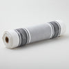 Easy Living Toweling - Wide Stripe Silver Black 18" Wide Yardage