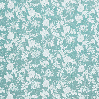 Tranquility - Floral Dark Aqua Yardage
