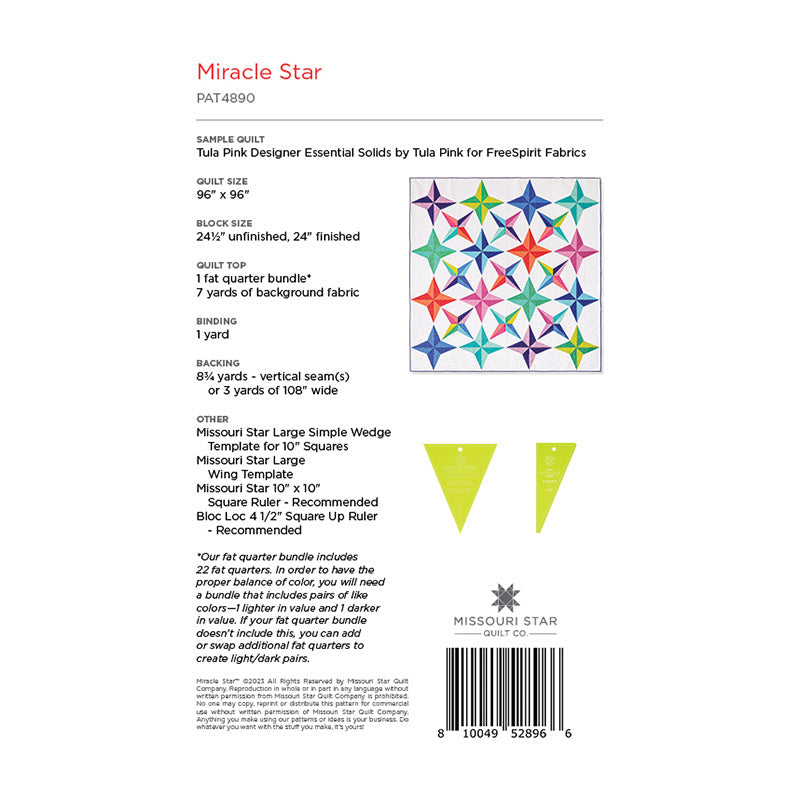 Miracle Star Quilt Pattern by Missouri Star Alternative View #1