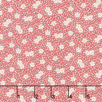 Aunt Grace Calicos - Blooms Red Yardage