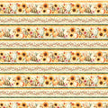 Fall into Autumn - Border Stripe Cream Yardage Alternative View #1