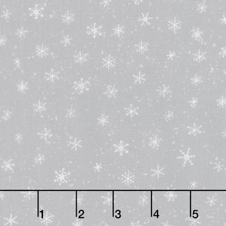 Baby It's Gnomes Out - Snow All Over Gray Yardage
