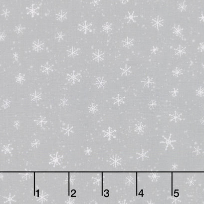 Baby It's Gnomes Out - Snow All Over Gray Yardage