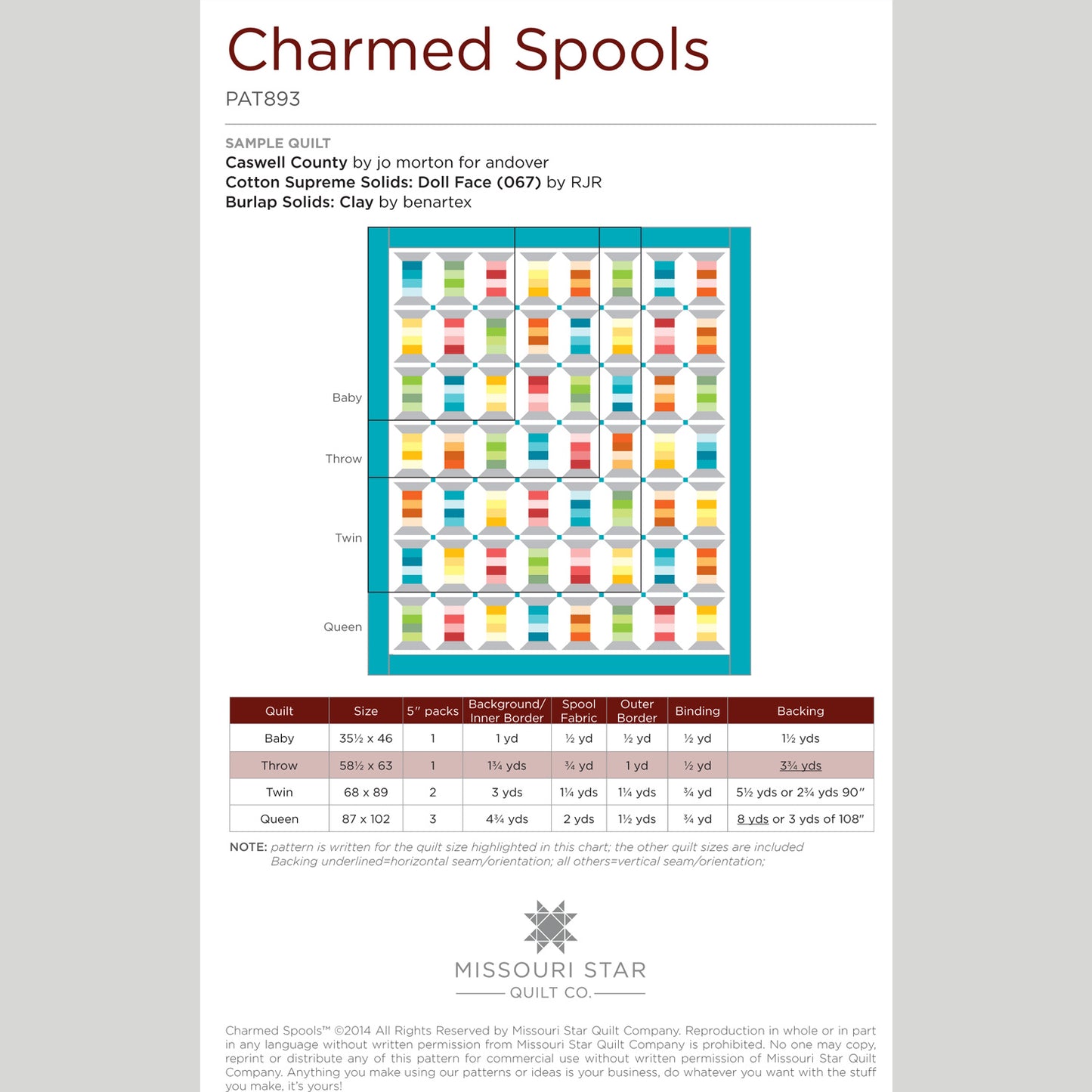 Digital Download - Charmed Spools Quilt Pattern by Missouri Star Alternative View #1