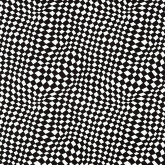 First Look - Warped Checker Black on White Yardage