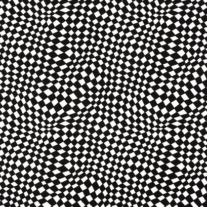 First Look - Warped Checker Black on White Yardage