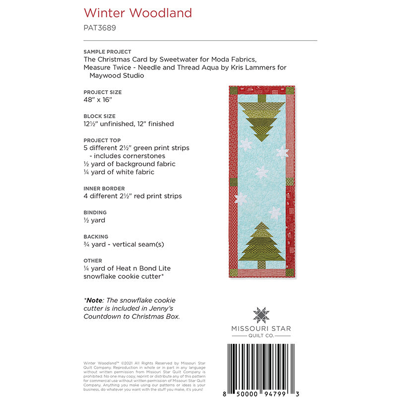 Winter Wonderland Table Runner Pattern by Missouri Star Alternative View #1