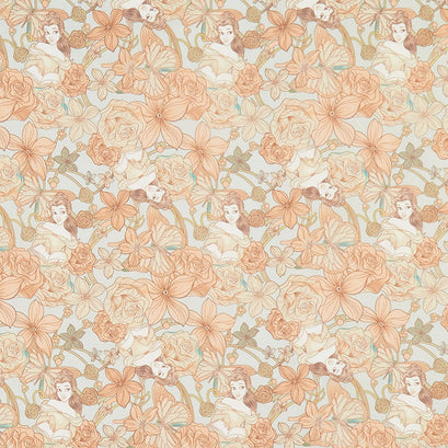 Disney Princess - Belle Floral Scatter Blue Yardage