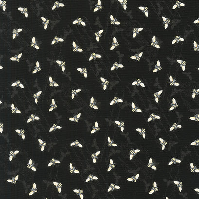 In Bloom - Bee Toss Black Yardage
