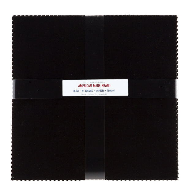 American Made Brand Cotton Solids Black 10" Squares Primary Image