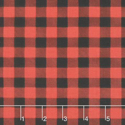 Holly Berry Tree Farm - Buffalo Plaid Berry Red Yardage