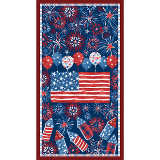 Fired Up - Patriotic Blue Panel