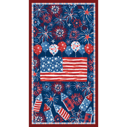 Fired Up - Patriotic Blue Panel