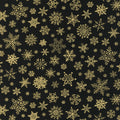 Merry Manor Metallic - Snowflake Black Yardage Primary Image