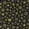 Merry Manor Metallic - Snowflake Black Yardage