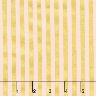 A Little Bit of Sparkle - Stripe Pink Metallic Yardage