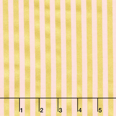 A Little Bit of Sparkle - Stripe Pink Metallic Yardage
