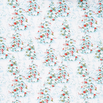A Magical Christmas - Trees Allover White Yardage