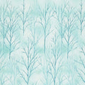 A Walk on the Path - Teal Branches Metallic Yardage Primary Image