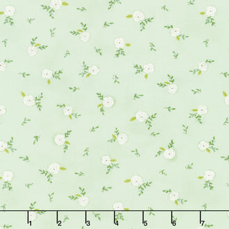 Happiness Blooms - Tossed Blooms Fern Yardage