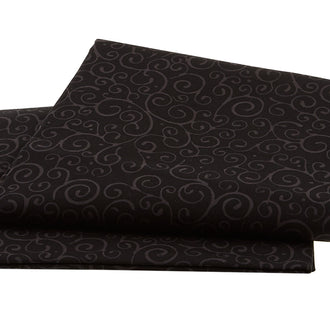 Coal Mine Batiks - Swirl Scroll Jet 2 Yard Cut