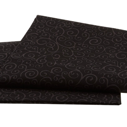 Coal Mine Batiks - Swirl Scroll Jet 2 Yard Cut