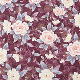 Imperial Collection - Honoka Plum Colorstory Floral Plum Metallic Yardage Primary Image