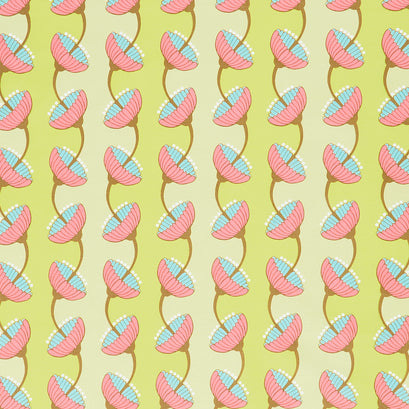 Brave - Striped Bells Saffron Yardage