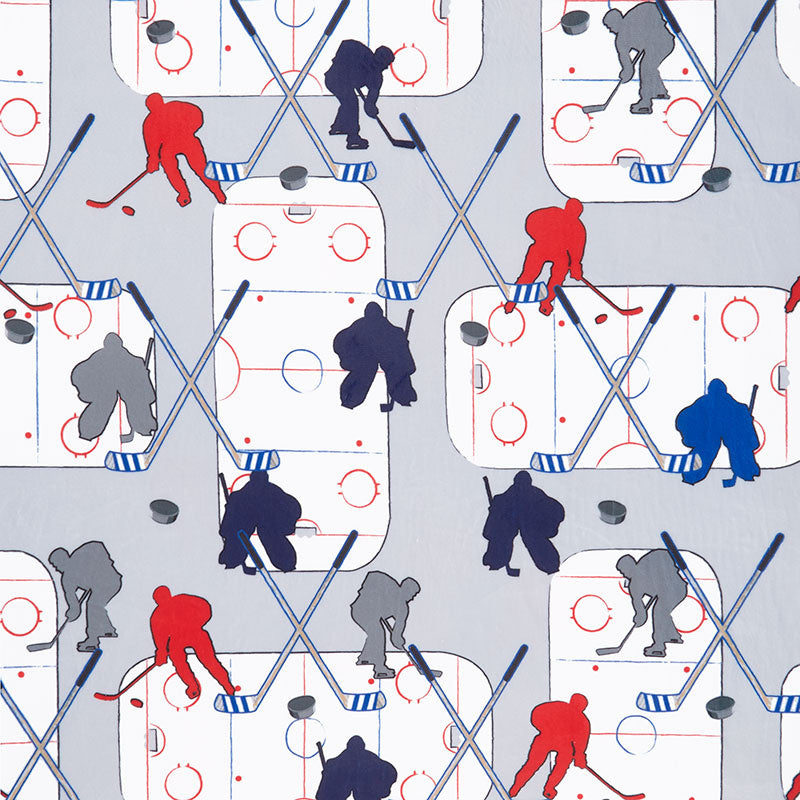 Cuddle® Prints - Hockey Cloud Digitally Printed Yardage Primary Image