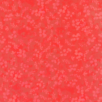 Fusions Wide - Leaves Cardinal 108" Wide Backing
